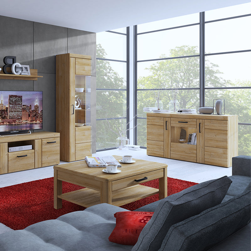 Cortina 2 Drawer TV Cabinet in Grandson Oak – image 3