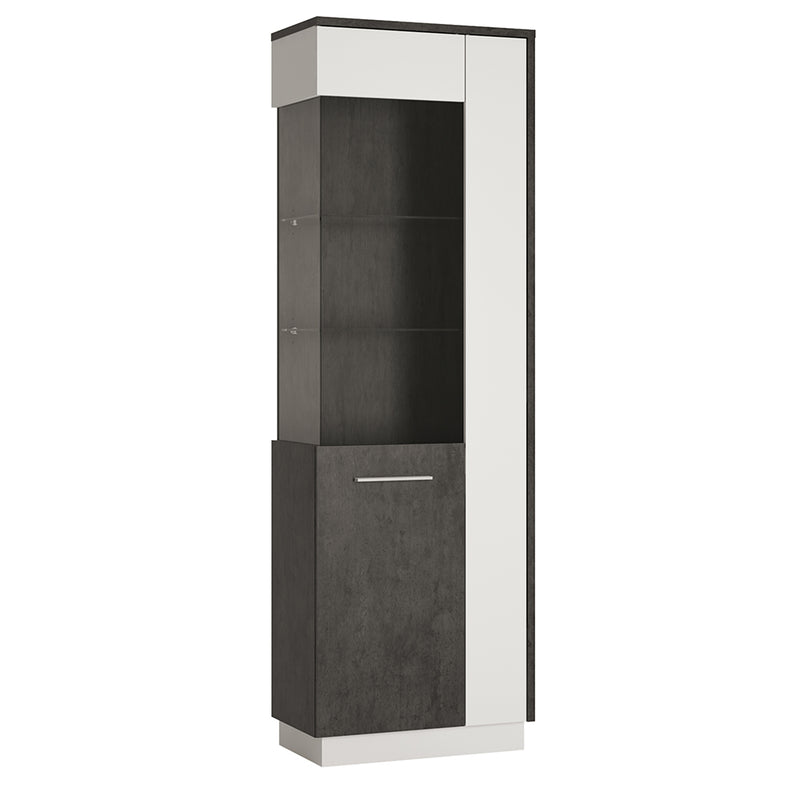 Zingaro Tall Glazed Display Cabinet – Left-Hand – image 1