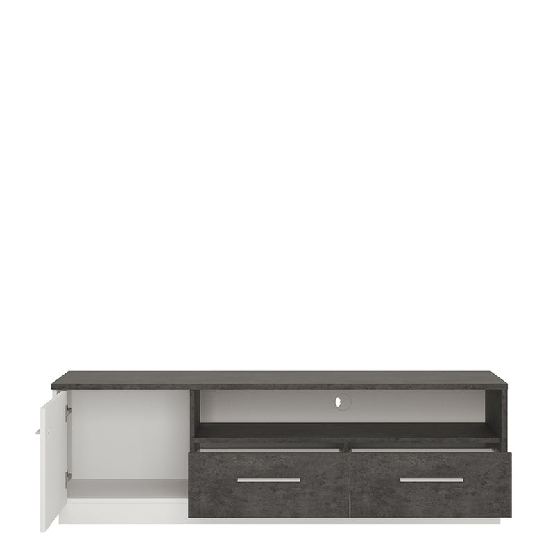 Zingaro 1 Door 2 Drawer Wide TV Cabinet – image 2