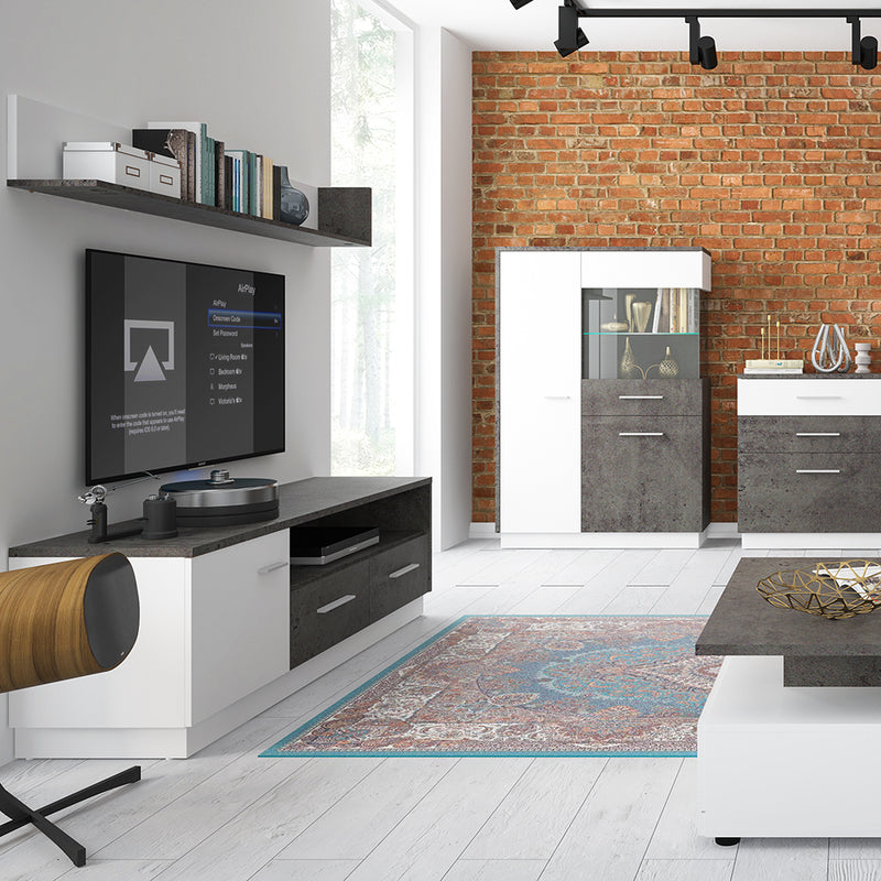 Zingaro 1 Door 2 Drawer Wide TV Cabinet – image 3