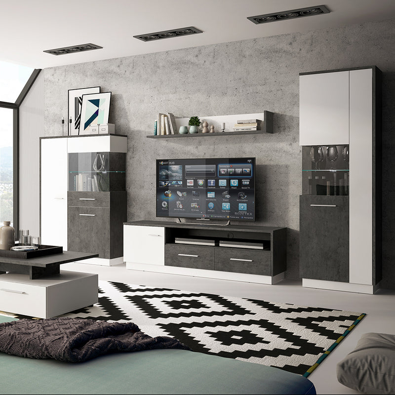 Zingaro 1 Door 2 Drawer Wide TV Cabinet – image 4