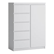Fribo 1 Door 5 Drawer Cabinet – White – image 1
