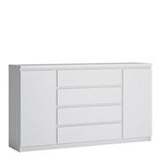 Fribo 2 Door 4 Drawer Wide Sideboard in White – image 1