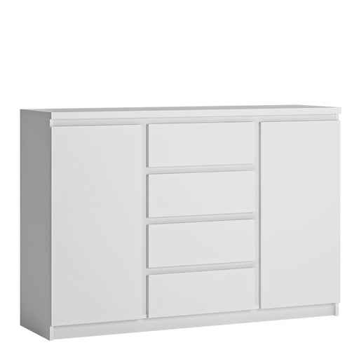 Fribo 2 Door 4 Drawer Sideboard in White – image 1
