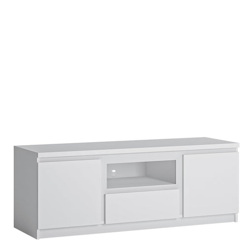 Fribo 2 Door 1 Drawer wide TV Cabinet – White – image 1