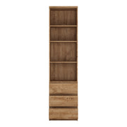 Fribo Tall Narrow 3 Drawer Bookcase in Oak – image 2