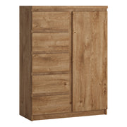Fribo 1 Door 5 Drawer Cabinet – Oak – image 1