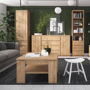 Fribo 1 Door 5 Drawer Cabinet – Oak – image 3