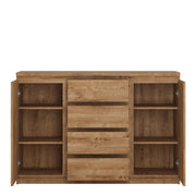 Fribo 2 Door 4 Drawer Sideboard in Oak – image 2