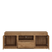Fribo 2 Door 1 Drawer wide TV Cabinet – Oak – image 2