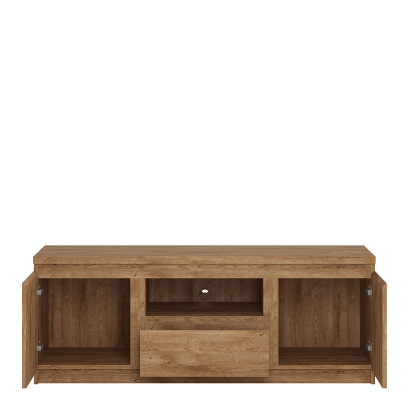 Fribo 2 Door 1 Drawer wide TV Cabinet – Oak – image 2