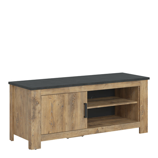 Rapallo 1 Door 138 cm TV Cabinet in Chestnut and Matera Grey – image 1