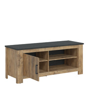 Rapallo 1 Door 138 cm TV Cabinet in Chestnut and Matera Grey – image 2