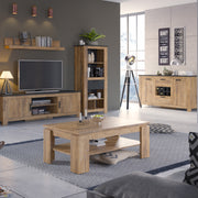 Rapallo Large Coffee Table in Chestnut and Matera Grey – image 5