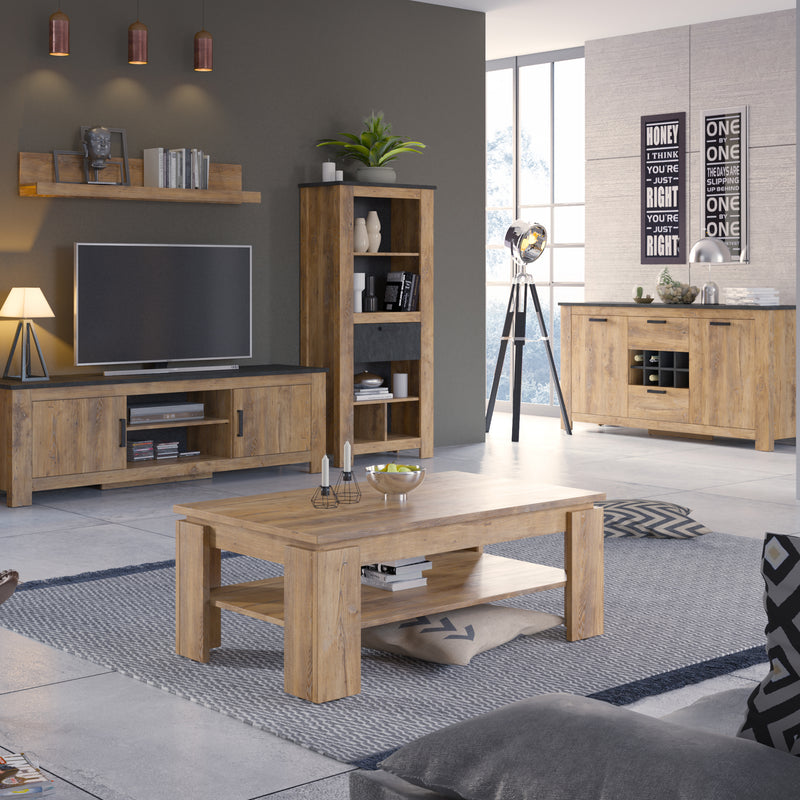 Rapallo Large Coffee Table in Chestnut and Matera Grey – image 5