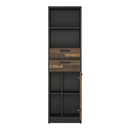 Brooklyn Bookcase in Walnut and Dark Matera Grey – image 2