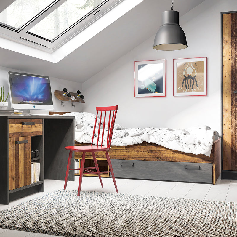 Brooklyn Underbed Drawer in Walnut and Dark Matera Grey – image 6