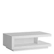 Lyon Designer Coffee Table in White and High Gloss – image 1
