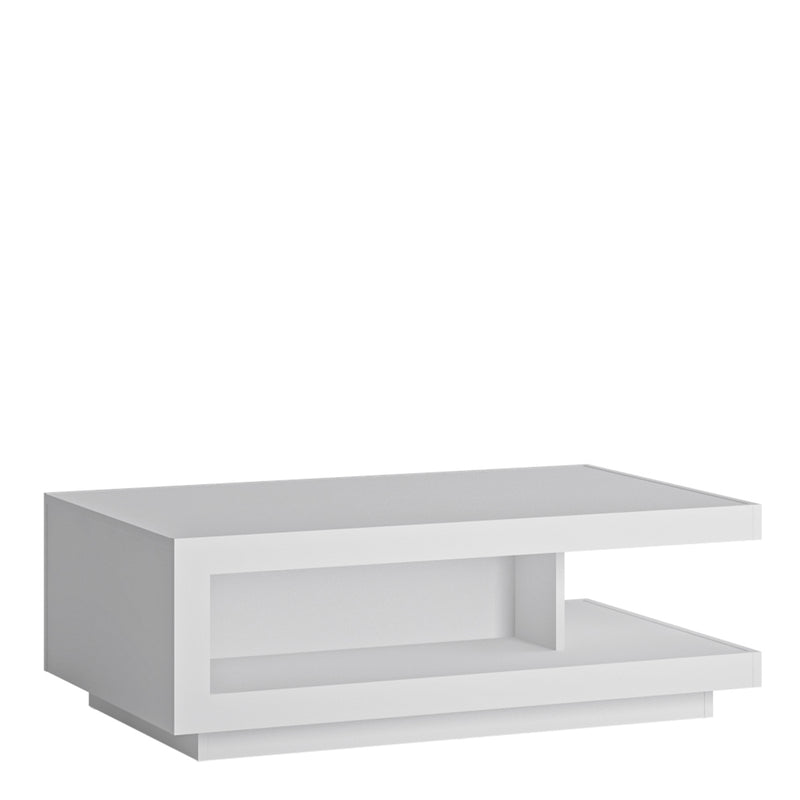 Lyon Designer Coffee Table in White and High Gloss – image 1