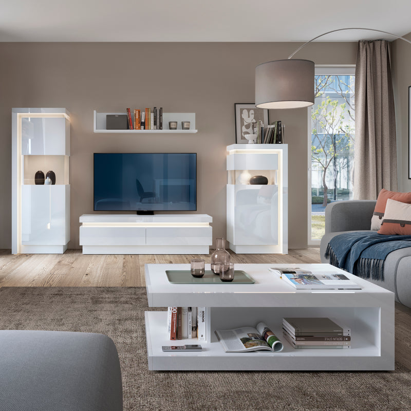 Lyon Designer Coffee Table in White and High Gloss – image 4