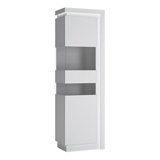 Lyon Tall Narrow Display Cabinet (LHD) (including LED lighting) – Left-Hand – image 1