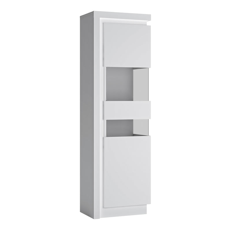 Lyon Tall Narrow Display Cabinet (LHD) (including LED lighting) – Right-Hand – image 1