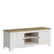 Celesto 2 Door TV Unit in White and Oak (154cm) – image 1