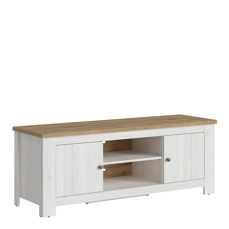 Celesto 2 Door TV Unit in White and Oak (154cm) – image 1