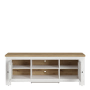 Celesto 2 Door TV Unit in White and Oak (154cm) – image 2