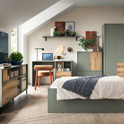 Darwin Sideboard 1 Door in Green/Oak – image 4