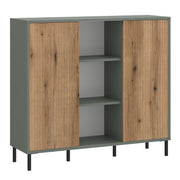 Darwin Sideboard 2 Door in Green/Oak – image 1