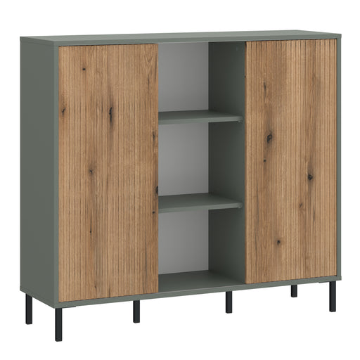 Darwin Sideboard 2 Door in Green/Oak – image 1