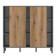 Darwin Sideboard 2 Door in Green/Oak – image 2