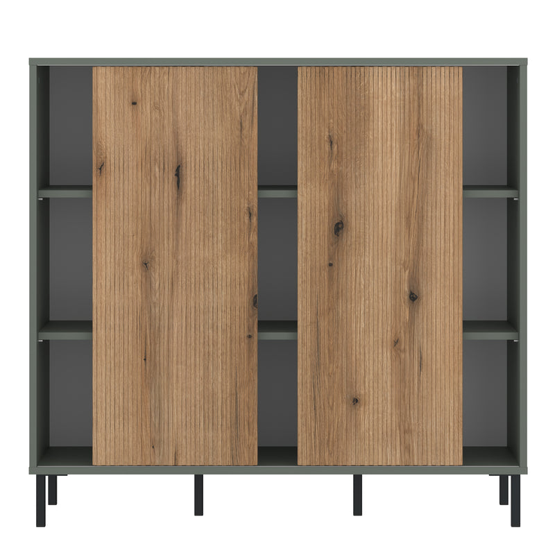 Darwin Sideboard 2 Door in Green/Oak – image 2