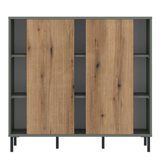 Darwin Sideboard 2 Door in Green/Oak – image 2