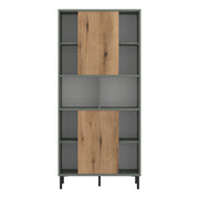 Darwin Bookcase 2 Door in Green/Oak – image 2