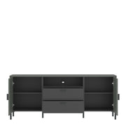 Arundel TV Cabinet 2 Door 2 Drawer Wide – Green – image 2