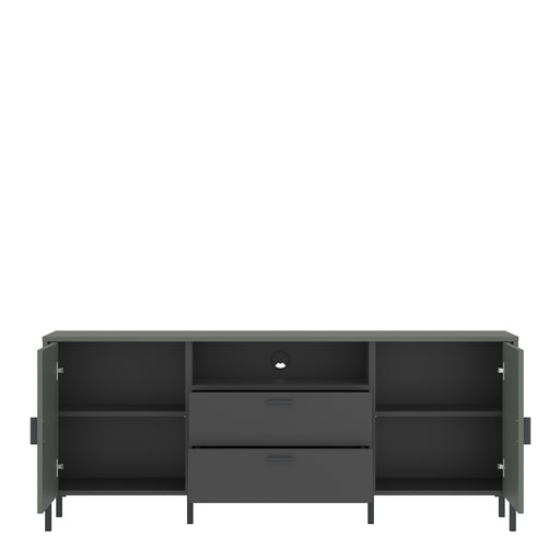 Arundel TV Cabinet 2 Door 2 Drawer Wide – Green – image 2