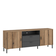 Arundel TV Cabinet 2 Door 2 Drawer Wide – Oak – image 1