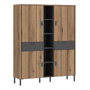 Arundel Wardrobe 4 Door 2 Drawer in Oak/Grey – image 1