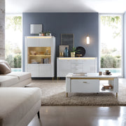 Lazio Sideboard 2 Door 4 Drawer in Alpine White/White Gloss – image 3