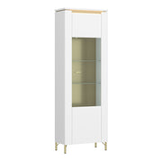 Lazio Vitrin 1 Door in Alpine White/White Gloss – image 1