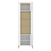 Lazio Vitrin 1 Door in Alpine White/White Gloss – image 2