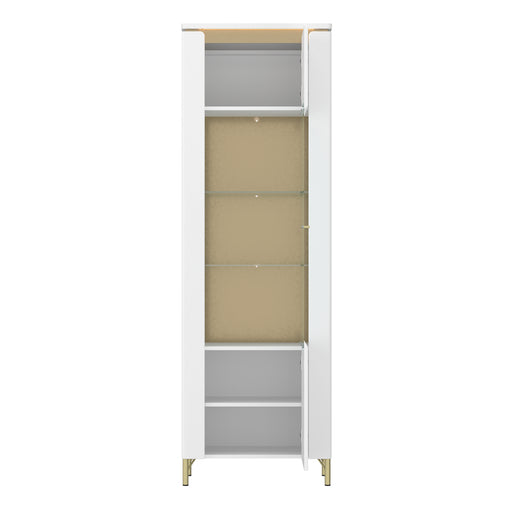 Lazio Vitrin 1 Door in Alpine White/White Gloss – image 2