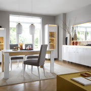 Lazio Vitrin 1 Door in Alpine White/White Gloss – image 3