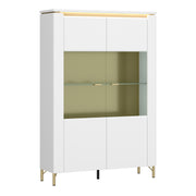 Lazio Vitrin 2 Door in Alpine White/White Gloss – image 1