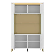 Lazio Vitrin 2 Door in Alpine White/White Gloss – image 2