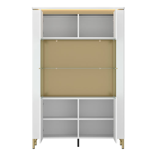 Lazio Vitrin 2 Door in Alpine White/White Gloss – image 2