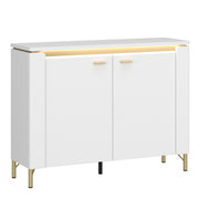 Lazio Sideboard 2 Door in Alpine White/White Gloss – image 1