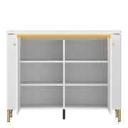 Lazio Sideboard 2 Door in Alpine White/White Gloss – image 2